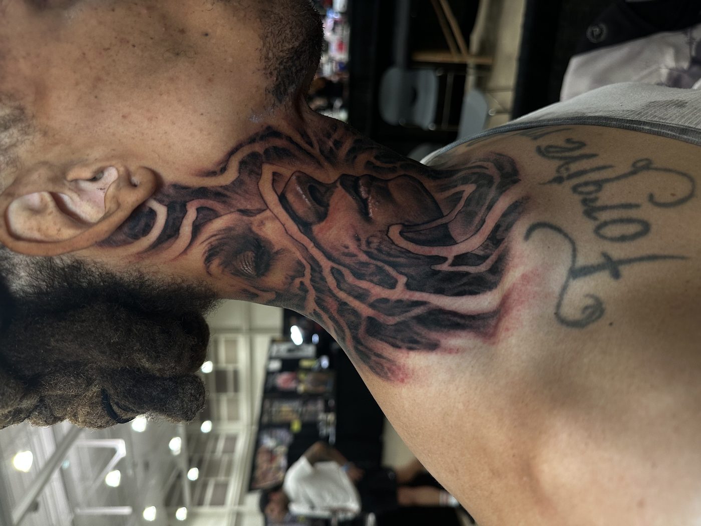 Black and grey tattoo work by a Soul Kraft Ink artist